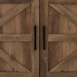 Atticus Modern Farmhouse 2 Door Corner TV Stand For TVs Up To 55" Rustic Oak - Saracina Home -Quality Furniture Store GUEST 4c8dcf3c ad69 425f 9117 f6aaa0b7bb81