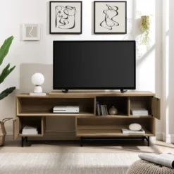 Modern Reeded Door Extendable TV Stand For TVs Up To 50" - Saracina Home -Quality Furniture Store GUEST 4ec78b70 4c65 40cb ac6e 350b0e995cb0