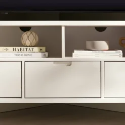 Cara Mid-Century Modern 3 Drawer Corner TV Stand For TVs Up To 58" - Saracina Home -Quality Furniture Store GUEST 4fd87e73 4820 481c 992e dd4b9bda1b48