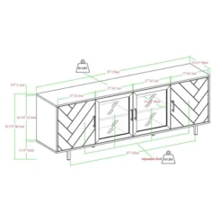 Vik Modern Boho 4 Door Herringbone TV Stand For TVs Up To 80" - Saracina Home 15 Vik Modern Boho 4 Door Herringbone TV Stand For TVs Up To 80" - Saracina Home -Quality Furniture Store GUEST 52b388c7 9de8 439f b345 685161ddaa8a