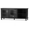 Walda Wood Cabinet With 2 Sliding Doors And 1 Drawer TV Stand For TVs Up To 60" Dark Brown/Gray - Baxton Studio -Quality Furniture Store GUEST 52e6c1a5 581e 4234 a534 2d067179cc34