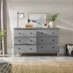 Stiva Classic Mid-Century Modern Horizontal 6 Drawer Dresser - Saracina Home 26 Stiva Classic Mid-Century Modern Horizontal 6 Drawer Dresser - Saracina Home -Quality Furniture Store GUEST 53801b5f b1d4 4b04 8c85 a7971d352e4e