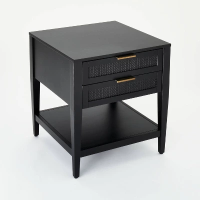 East Bluff 2 Drawers Woven Accent Table Black - Threshold™ Designed With Studio McGee 5 East Bluff 2 Drawers Woven Accent Table Black - Threshold™ Designed With Studio McGee - Image 3