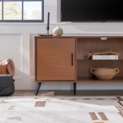 2 Door Mid-Century Modern Wood Storage TV Stand For TVs Up To 65" - Saracina Home 22 2 Door Mid-Century Modern Wood Storage TV Stand For TVs Up To 65" - Saracina Home -Quality Furniture Store GUEST 59d9ba89 cb9a 4256 a9ae e85782706a5a