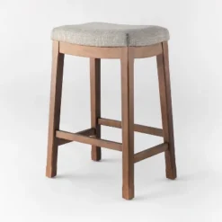 Candor Wood And Upholstered Saddle Counter Height Barstool - Threshold™ -Quality Furniture Store GUEST 5b16e3f6 659a 452c 94c6 c37d9de19550