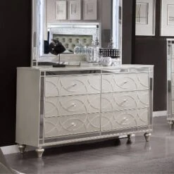 3pc Queen La Mesa Bed Nightstand And Dresser Set Silver - HOMES: Inside + Out 16 3pc Queen La Mesa Bed Nightstand And Dresser Set Silver - HOMES: Inside + Out -Quality Furniture Store GUEST 5b3b47de 6132 47e6 a794 d6785296bc98