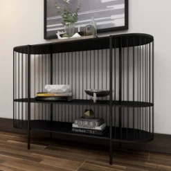 Contemporary Metal Console Table Black - Olivia & May -Quality Furniture Store GUEST 5b7ba370 8aab 4cf5 962d 8065be6a5926