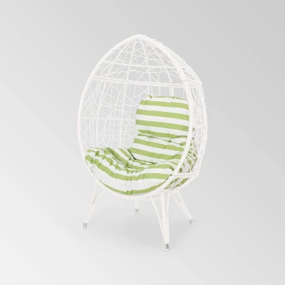 Gianni Wicker Teardrop Chair - Christopher Knight Home 9 Gianni Wicker Teardrop Chair - Christopher Knight Home - Image 7