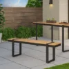 Cibola Outdoor Aluminum Dining Bench - Natural/Gray - Christopher Knight Home