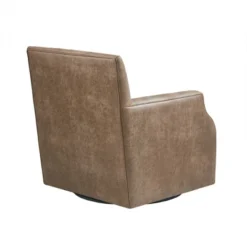 Glaser Faux Leather Swivel Chair Brown - Madison Park -Quality Furniture Store GUEST 5f9bc0cf 07f0 4354 842a edce6fc8767f