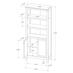 72" Carson 5 Shelf Bookcase With Doors - Threshold -Quality Furniture Store GUEST 5fdf42c1 8555 4b08 bc20 610b4dd9a0ed
