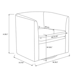 Vernon Upholstered Barrel Swivel Chair Light Brown Velvet - Threshold™ Designed With Studio McGee -Quality Furniture Store GUEST 5fe00eaa 81ff 454f b46c 0da142b5764f