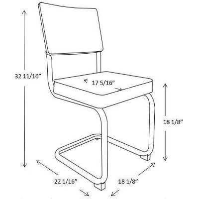 2pk Cecilton Chrome Cantilever Dining Chairs Cream Boucle - Threshold™ 9 2pk Cecilton Chrome Cantilever Dining Chairs Cream Boucle - Threshold™ - Image 7