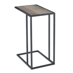 23" Modern Rectangle Two-Tone C Side Table With Metal Base - Saracina Home 15 23" Modern Rectangle Two-Tone C Side Table With Metal Base - Saracina Home -Quality Furniture Store GUEST 60d202d8 3d4a 432c abd0 7647db4d46f5