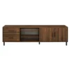 Sana Modern Triple Storage TV Stand For TVs Up To 80" Dark Walnut - Saracina Home -Quality Furniture Store GUEST 61a9d775 359c 484c 947e fd999158416f