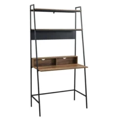 36" Writing Desk With Open Storage Ladder Bookshelf - Saracina Home -Quality Furniture Store GUEST 62238f92 a3f2 4932 b53f 1b8c4ab359c8