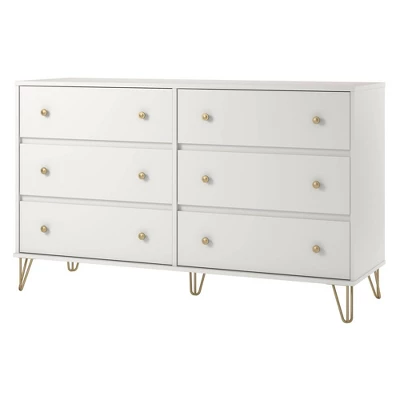 6 Drawer Finley Dresser White - Novogratz 5 6 Drawer Finley Dresser White - Novogratz - Image 3