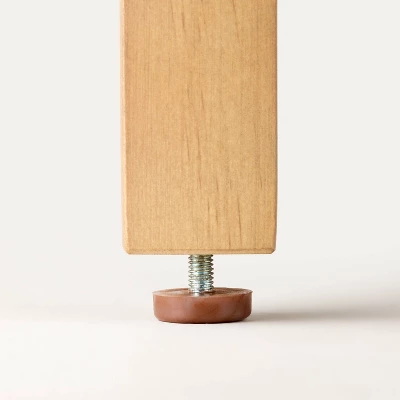 Grooved Wood With Glass 4-Door Sideboard Buffet Cabinet- Natural - Hearth & Hand™ With Magnolia 6 Grooved Wood With Glass 4-Door Sideboard Buffet Cabinet- Natural - Hearth & Hand™ With Magnolia - Image 4