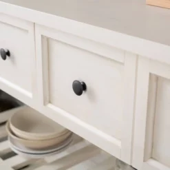 48" Farmhouse Solid Wood 2 Drawer Buffet White - Saracina Home -Quality Furniture Store GUEST 647ab7e8 3c9a 4e65 bc71 7f38e193a85e