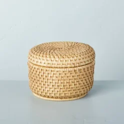 Woven Basket With Lid Natural - Hearth & Hand™ With Magnolia -Quality Furniture Store GUEST 66a4f642 06e1 4c92 934e 2dcb97d900b7