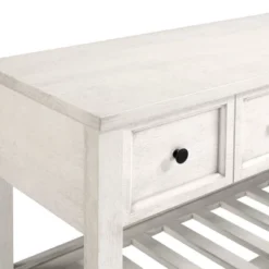 48" Farmhouse Solid Wood 2 Drawer Buffet White - Saracina Home -Quality Furniture Store GUEST 66c87ba3 841e 44b3 acb1 ac03e5dec0f1