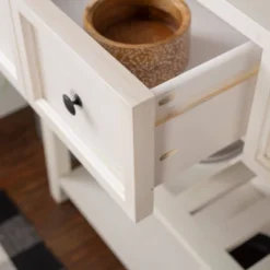 48" Farmhouse Solid Wood 2 Drawer Buffet White - Saracina Home -Quality Furniture Store GUEST 674b092e 3435 4204 b7cf 49f755d818b1