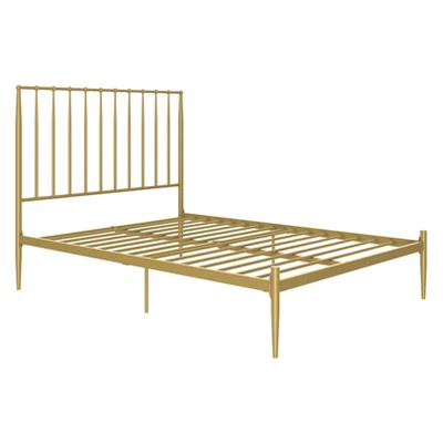 Gia Modern Glam Metal Bed - Room & Joy 3 Gia Modern Glam Metal Bed - Room & Joy