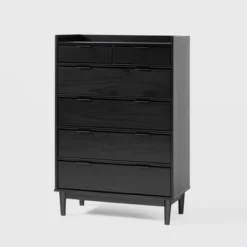 Mid-Century Modern Solid Wood 6 Drawer Vertical Dresser - Saracina Home -Quality Furniture Store GUEST 6d2c0779 4091 45d2 b54a 87bae790d2cd