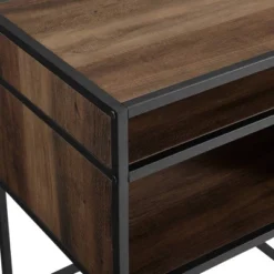 Modern Wood And Metal Side Table With Open Storage - Saracina Home 12 Modern Wood And Metal Side Table With Open Storage - Saracina Home -Quality Furniture Store GUEST 6d692c65 a25d 418b aabb 396c7cfe6a2d