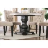 Buckley Round Dining Table White/Black - HOMES: Inside + Out -Quality Furniture Store GUEST 6df4e658 c09e 4cc5 8c05 364fba3e258d