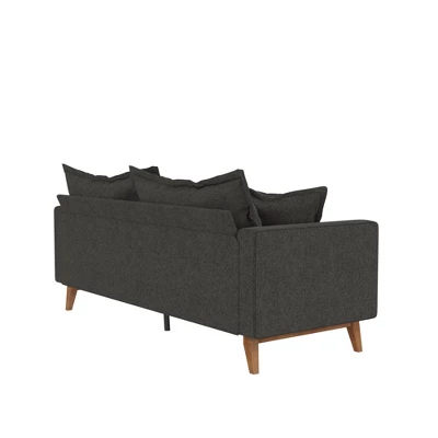 Maryan Pillowback Wood Stretcher Sofa Gray Linen - Room & Joy 7 Maryan Pillowback Wood Stretcher Sofa Gray Linen - Room & Joy - Image 5