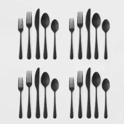 20pc Harrington Flatware Set Black - Threshold™ -Quality Furniture Store GUEST 701d9c22 9fd0 4379 8eb2 5dfad3133a69