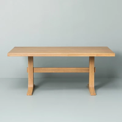 Pedestal Wood Dining Table - Natural - Hearth & Hand™ With Magnolia 4 Pedestal Wood Dining Table - Natural - Hearth & Hand™ With Magnolia - Image 2