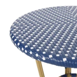 Paul 3pc Outdoor Aluminum French Bistro Set - Dark Teal/White/Bamboo - Christopher Knight Home -Quality Furniture Store GUEST 7119fefd ab69 41bf 8526 d34be99036de