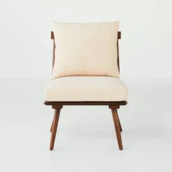 Spindle Back Accent Chair With Cushions Brown/Cream - Hearth & Hand™ With Magnolia -Quality Furniture Store GUEST 73f76910 42de 4f93 b7f9 c4d237cc0893