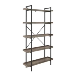 68" 5 Tray Shelf Urban Pipe X Back Bookshelf - Saracina Home -Quality Furniture Store GUEST 7546ba45 c02f 4ca7 b12d e99f32bb0573