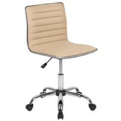 Emma And Oliver Low Back Designer Armless Ribbed Swivel Task Office Chair -Quality Furniture Store GUEST 759c934d ed70 43b7 b454 ed58984d1c4a