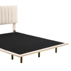 Queen Size Upholstered Floating Velvet Platform Bed With Sensor Light And Headboard-ModernLuxe 20 Queen Size Upholstered Floating Velvet Platform Bed With Sensor Light And Headboard-ModernLuxe -Quality Furniture Store GUEST 75f18426 76a4 4916 a9fe 68af0a540d22
