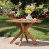 Stamford Round Acacia Wood Outdoor Patio Dining Table - Teak - Christopher Knight Home