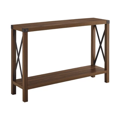 Sophie Rustic Industrial X Frame Entry Table - Saracina Home 13 Sophie Rustic Industrial X Frame Entry Table - Saracina Home - Image 11