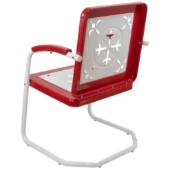 Northlight 35" Square Outdoor Retro Tulip Armchair, Red And White -Quality Furniture Store GUEST 77c44345 2031 4c0a b8e0 7793dbb81724