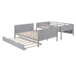 Separable Full-Over-Full Bunk Bed With Twin Size Trundle And Bookshelf - ModernLuxe 19 Separable Full-Over-Full Bunk Bed With Twin Size Trundle And Bookshelf - ModernLuxe -Quality Furniture Store GUEST 78a537fe 551d 440f a6eb a792ee04cf59