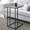 23" Modern Rectangle Two-Tone C Side Table With Metal Base - Saracina Home 2 23" Modern Rectangle Two-Tone C Side Table With Metal Base - Saracina Home -Quality Furniture Store GUEST 79ed4eb6 b935 4dc1 a8a6 994aab6c93c7
