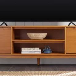 Solid Wood Mid-Century Modern TV Stand For TVs Up To 80" - Saracina Home -Quality Furniture Store GUEST 7b8f78dc b7ab 4f0a bbb2 79db23e31b3a