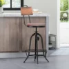 Clarkson Modern Industrial Adjustable Barstool Natural/Black - Christopher Knight Home -Quality Furniture Store GUEST 7bdf8bba 65c9 4f5b 97ce c3010efdc243