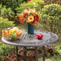 Captiva Designs 3pc Cast Aluminum Outdoor Patio Dining Set With Bar Stools Brown -Quality Furniture Store GUEST 7cee29de 65b7 44d6 b70a a42285fe88bb