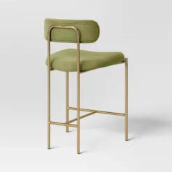 Orion Luxe Backed Counter Height Barstool With Brass Legs Olive Green Velvet - Threshold™ 9 Orion Luxe Backed Counter Height Barstool With Brass Legs Olive Green Velvet - Threshold™ -Quality Furniture Store GUEST 7e783766 9223 4da7 9627 10de0ab7294f