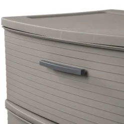 3 Drawer Wide Tower Dark Gray - Brightroom™: Plastic Storage Drawers, Portable Universal Storage, No Assembly Required -Quality Furniture Store GUEST 805b3ceb 3069 4c2f 8b6c e548d8d23107