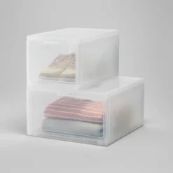 Small Stackable Bins Front Opening Clear Plastic - Brightroom™ 9 Small Stackable Bins Front Opening Clear Plastic - Brightroom™ -Quality Furniture Store GUEST 80bf0b58 1470 4490 a163 cc5a666090c5