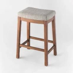 Candor Wood And Upholstered Saddle Counter Height Barstool - Threshold™ -Quality Furniture Store GUEST 80c1f2de 5ac5 48a3 9160 9e552e51230e